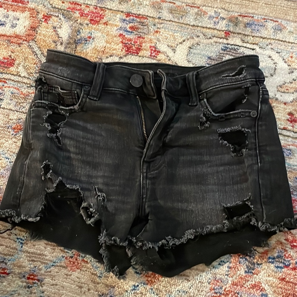 American Eagle Next Level Stretch black shorts size 0